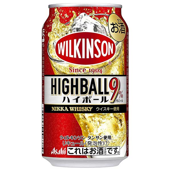 【決算セール開催中!! ポイント5倍】アサヒ ウィルキンソン ハイボール [缶] 350ml x 24本[ケース販売] 送料無料(本州のみ) [3ケースまで同梱可能][アサヒ チューハイ リキュール ALC9% 日本]