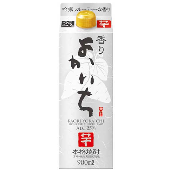 ※ヴィンテージやラベルのデザインが商品画像と異なる場合がございます。当店では、現行ヴィンテージの販売となります。ご指定のヴィンテージがある際は事前にご連絡ください。不良品以外でのご返品はお承りできません。ご了承ください。宝 本格焼酎香りよかいち 25度 芋 [パック] 900ml x 6本[ケース販売] 送料無料※(本州のみ) [宝酒造/焼酎/日本/01645]母の日 父の日 敬老の日 誕生日 記念日 冠婚葬祭 御年賀 御中元 御歳暮 内祝い お祝 プレゼント ギフト ホワイトデー バレンタイン クリスマス
