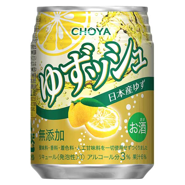 チョーヤ 梅酒 ゆずッシュ [缶] 250ml × 48本[