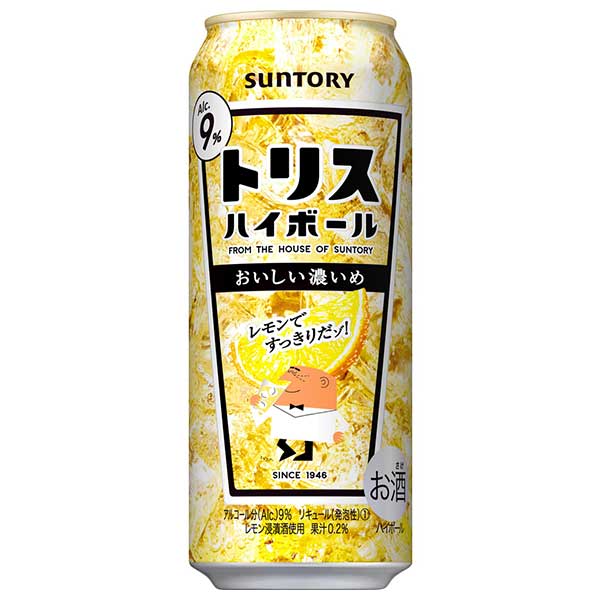 サントリー トリハイ トリスハイボール 濃いめ [缶] 500ml 24本[ケース販売] 送料無料 沖縄対象外 [2ケースまで同梱可能] [サントリー チューハイ リキュール ALC9% T8HKL 日本]