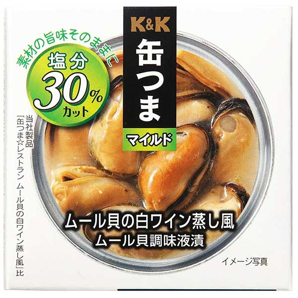 K&K 缶つまマイルド ムール貝の白ワイン蒸し風 [缶] 75...