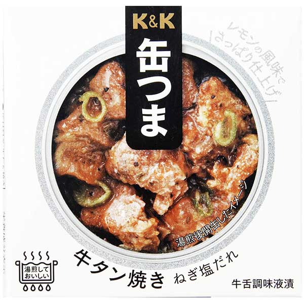 K&K 缶つま 牛タン焼き ねぎ塩だれ [缶] 60g × 24個[ケース販売] [K&K国分 食品 缶詰 日本 0417413]