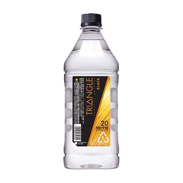 サッポロ トライアングル ブラック 20度 [PET] 1.8L 1800ml × 6本[ケース販売] 送料無料(沖縄対象外) [サッポロ 焼酎 日本 N286]