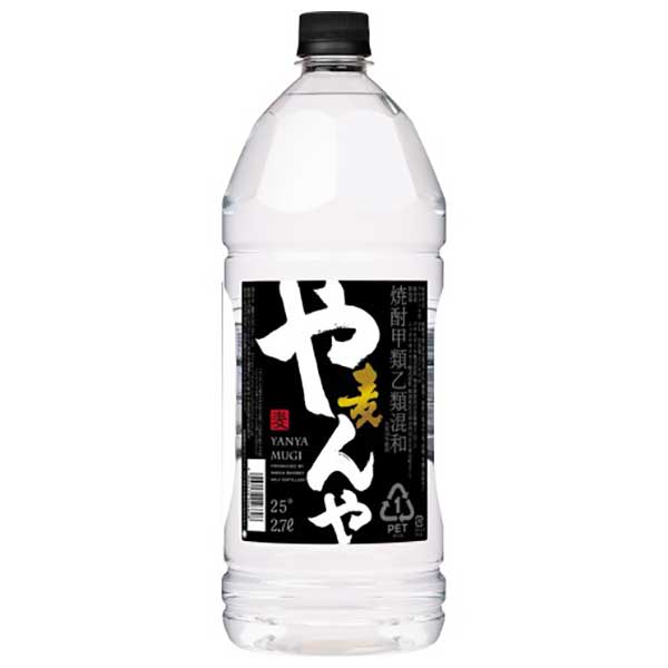 麦焼酎 やんや 25度 [PET] 2.7L 2700ml × 6本[ケース販売][アサヒビール 日本 麦焼酎甲類 47896]