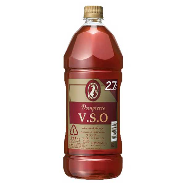 ドンピエール V.S.O 37度 [PET] 2.7L 2700ml × 6本[ケース販売]送料無料(沖縄対象外)[アサヒビール 日本 ブランデー 41370]