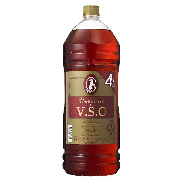 ドンピエール V.S.O 37度 [PET] 4L 4000ml × 4本[ケース販売]送料無料(沖縄対象外)[アサヒビール 日本 ブランデー 41352]