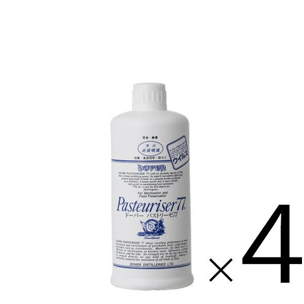 ドーバー パストリーゼ77 詰替 500ml × 4本[セット販売] 送料無料(本州のみ)[沖縄お届け不可] アルコール消毒液 防菌 消臭 ウィルス 掃除 除菌 抗菌 pasteuriser77 [ドーバー洋酒] ギフト プレゼント 敬老の日 お歳暮 御歳暮