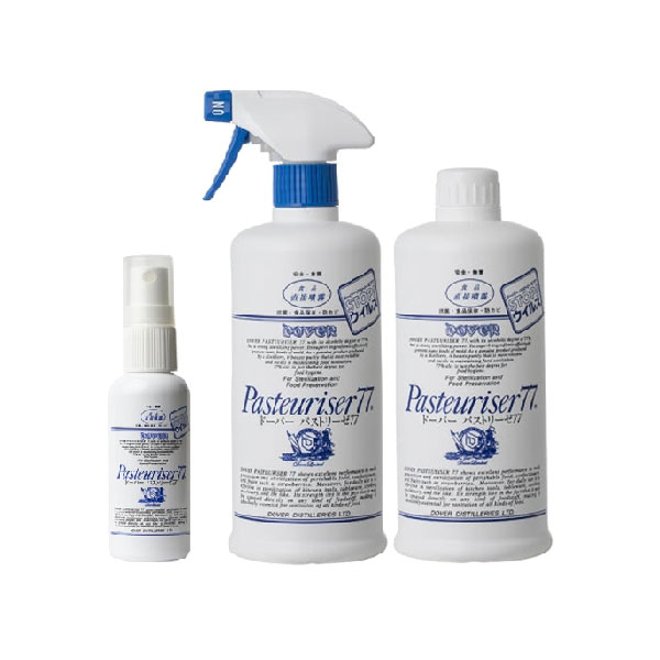 ドーバー パストリーゼ77 空容器 50ml + ヘッド付 500ml + 詰替 500ml [セット販売] 送料無料(沖縄対象外)[北海道・沖縄お届け不可] アルコール消毒液 防菌 消臭 ウィルス 掃除 除菌 抗菌 pasteuriser77 [ドーバー洋酒]のサムネイル