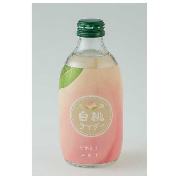 友桝 豊潤白桃サイダー [瓶] 300ml x 24本[ケース販売] [友桝 飲料 日本 2101094]のサムネイル