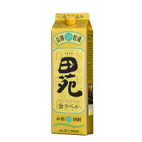 田苑 金ラベル 麦 20度 [紙パック] 1.8L 1800ml x 6本[ケース販売] 送料無料(沖縄対象外) [田苑酒造 麦焼酎 乙類 日本 鹿児島県]