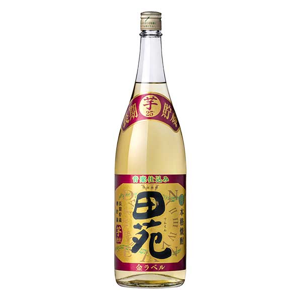 田苑 金ラベル 芋 25度 [瓶] 1.8L 1800ml x 6本[ケース販売] 送料無料(沖縄対象外) [田苑酒造 芋焼酎 乙類 日本 鹿児島県]