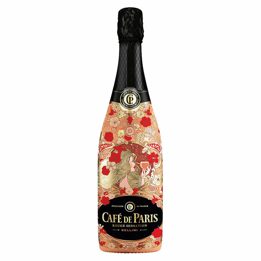 カフェドパリ ルージュ センセーション ベリーニ 750ml x 6本[ケース販売][ペルノ フランス フルーツ スパークリング Cafe de Paris]あす楽対応ギフト プレゼント 敬老の日 お歳暮 御歳暮