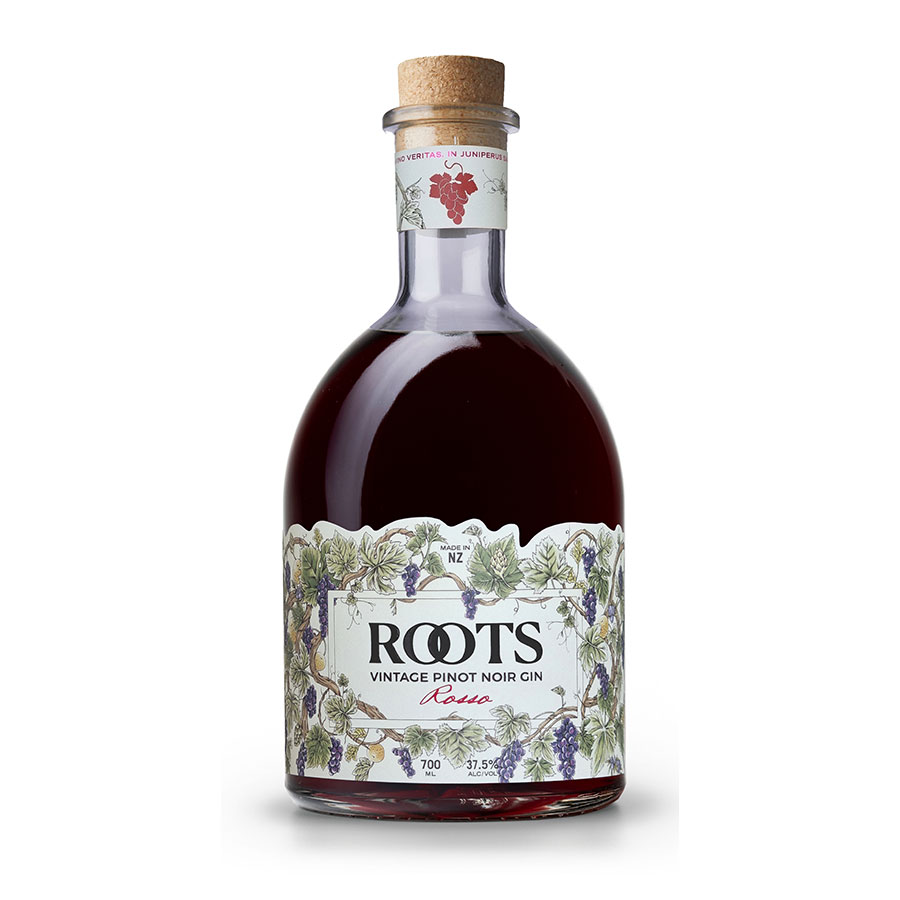 ルーツ ロッソ ピノノワール ジン 37.5度 700ml x 12本[ケース販売] 送料無料(本州のみ) [サザンクロス ニュージーランド クラフトジン ] ギフト プレゼント 敬老の日 お歳暮 御歳暮