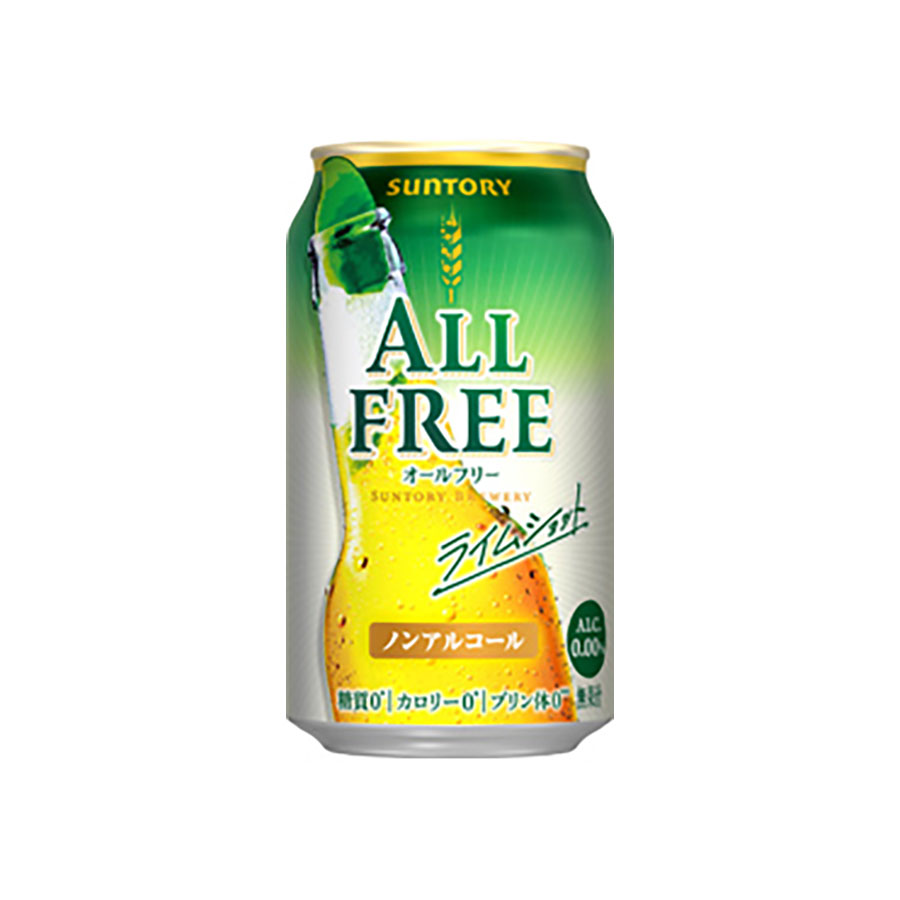 オールフリー ライムショット [缶] 350ml x 72本[3ケース販売] 送料無料(本州のみ) [サントリー 炭酸飲料 ノンアルコールビール 日本 CZNW6] ギフト プレゼント 敬老の日 お歳暮 御歳暮