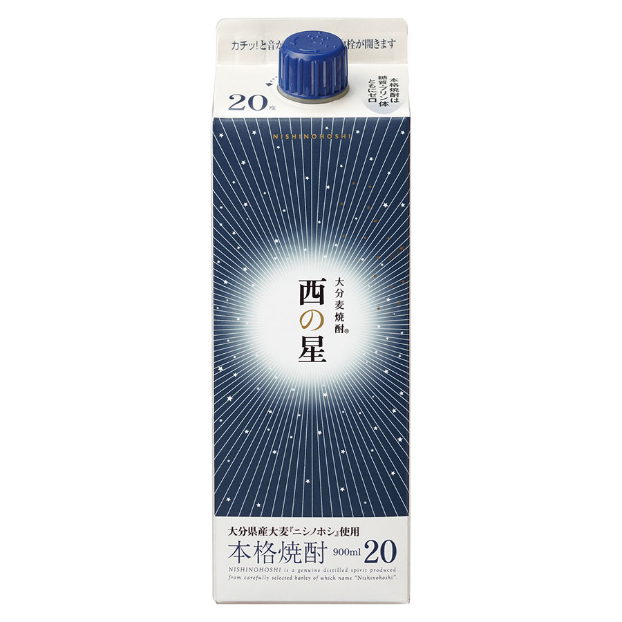 乐天商城 - 西の星 スリム 20度 [紙パック] 900ml x 12本[2ケース販売][三和酒類 麦焼酎 むぎ焼酎 乙類 いいちこ 日本 大分県]ギフト プレゼント 贈り物 お祝い 内祝い お返し 誕生日プレゼント 父の日 敬老の日