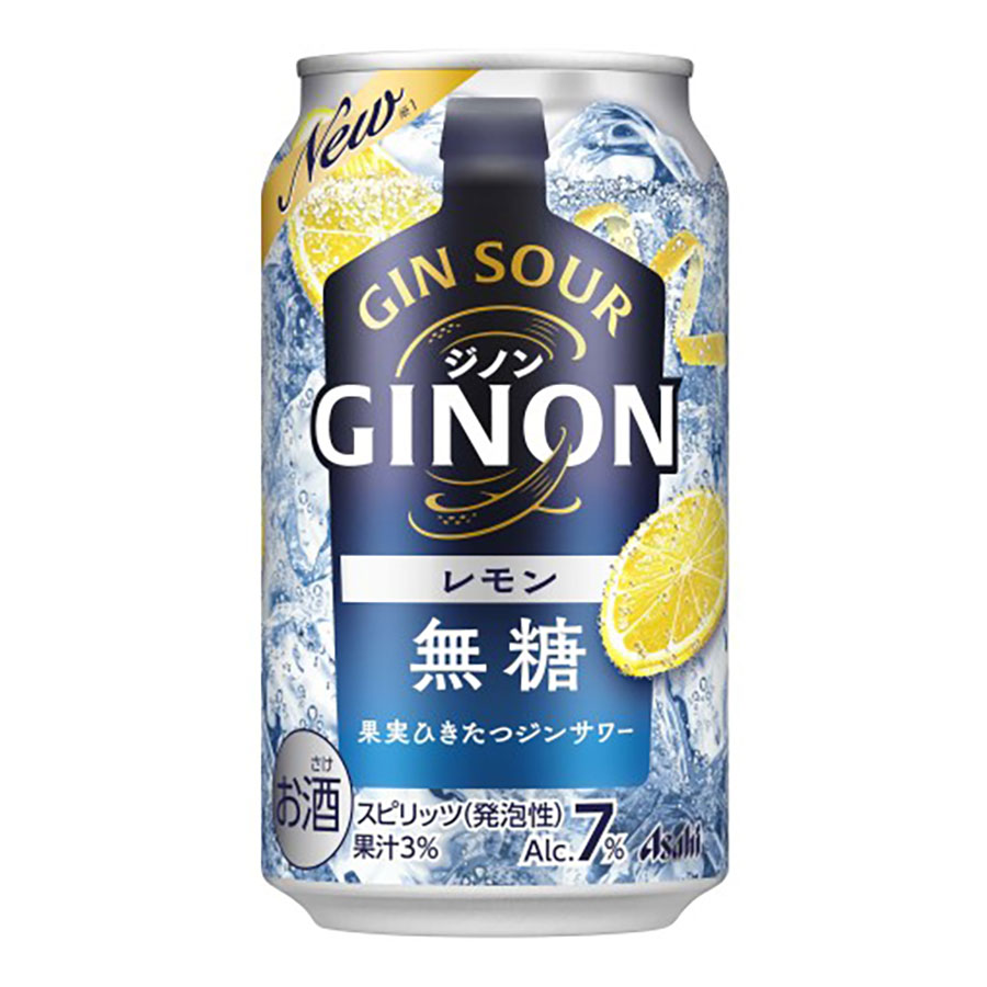 アサヒ GINON(ジノン) レモン 7度 [缶] 350ml x 24本[ケース販売] 送料無料(本州のみ) [アサヒビール 日本 チューハイ 缶カクテル 1R7U4]