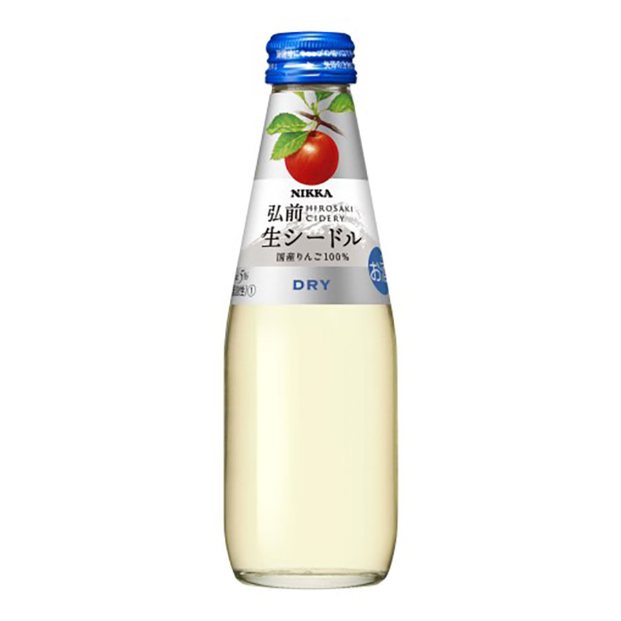 ニッカ弘前 生シードル ドライ 5度 200ml x 24本[ケース販売] 送料無料(本州のみ) [アサヒビール 日本 ニッカウヰスキー シードル JKB2N]