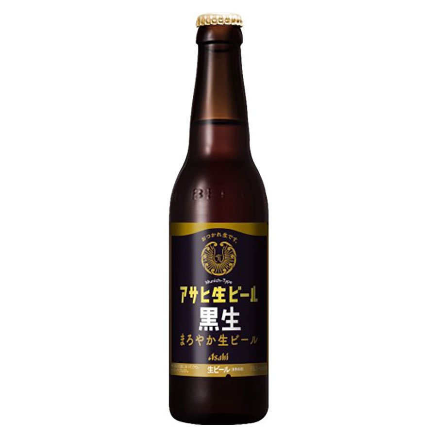 アサヒ 生ビール マルエフ 黒生 小びん 5度 334ml x 30本[ケース販売] 送料無料(本州のみ) [アサヒビール 日本 ビール 1EQ64]