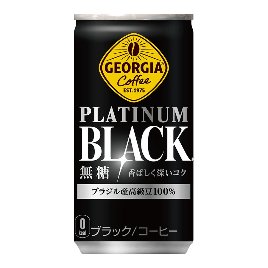【ポイント2倍11/14〜11/16】 ジョージア プラチナム ブラック [缶] 185g x 90本[3ケース販売] 送料無..