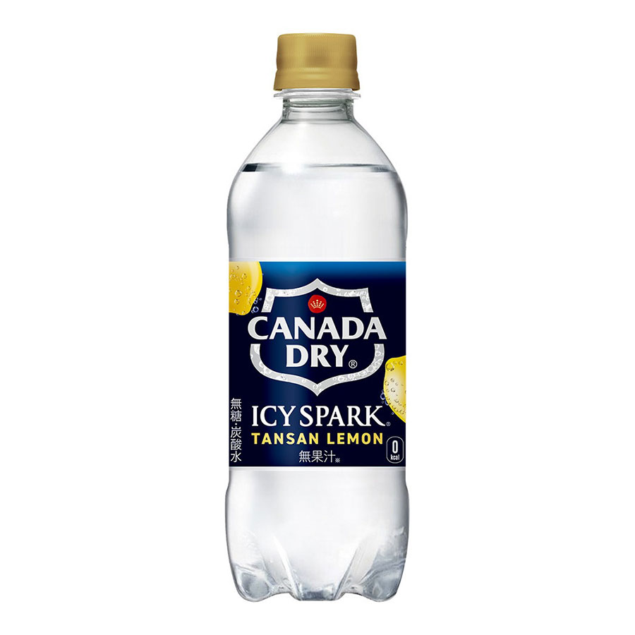 Evian - アイシー スパーク フロム カナダドライ レモン [PET] 490ml x 24本[ケース販売][コカコーラ 飲料 炭酸水 日本 52740]