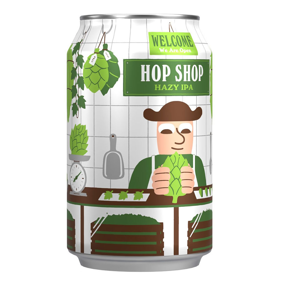 【ポイント2倍11/14〜11/16】 ホップショップ ヘイジーIPA 缶 4.9度 330ml ×24本 ［WE ビール デンマーク］