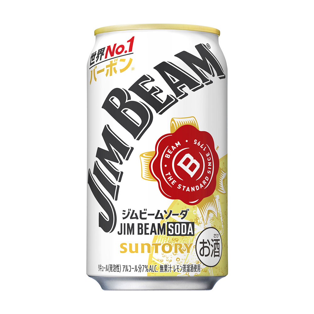 ジムビーム ソーダ 7度 [缶] 350ml x 72本[3ケース販売] 送料無料(本州のみ) [サントリー リキュール チューハイ ハイボール 日本 YJHBL]ギフト プレゼント 贈り物 お祝い 内祝い お返し 誕生日プレゼント 父の日 敬老の日