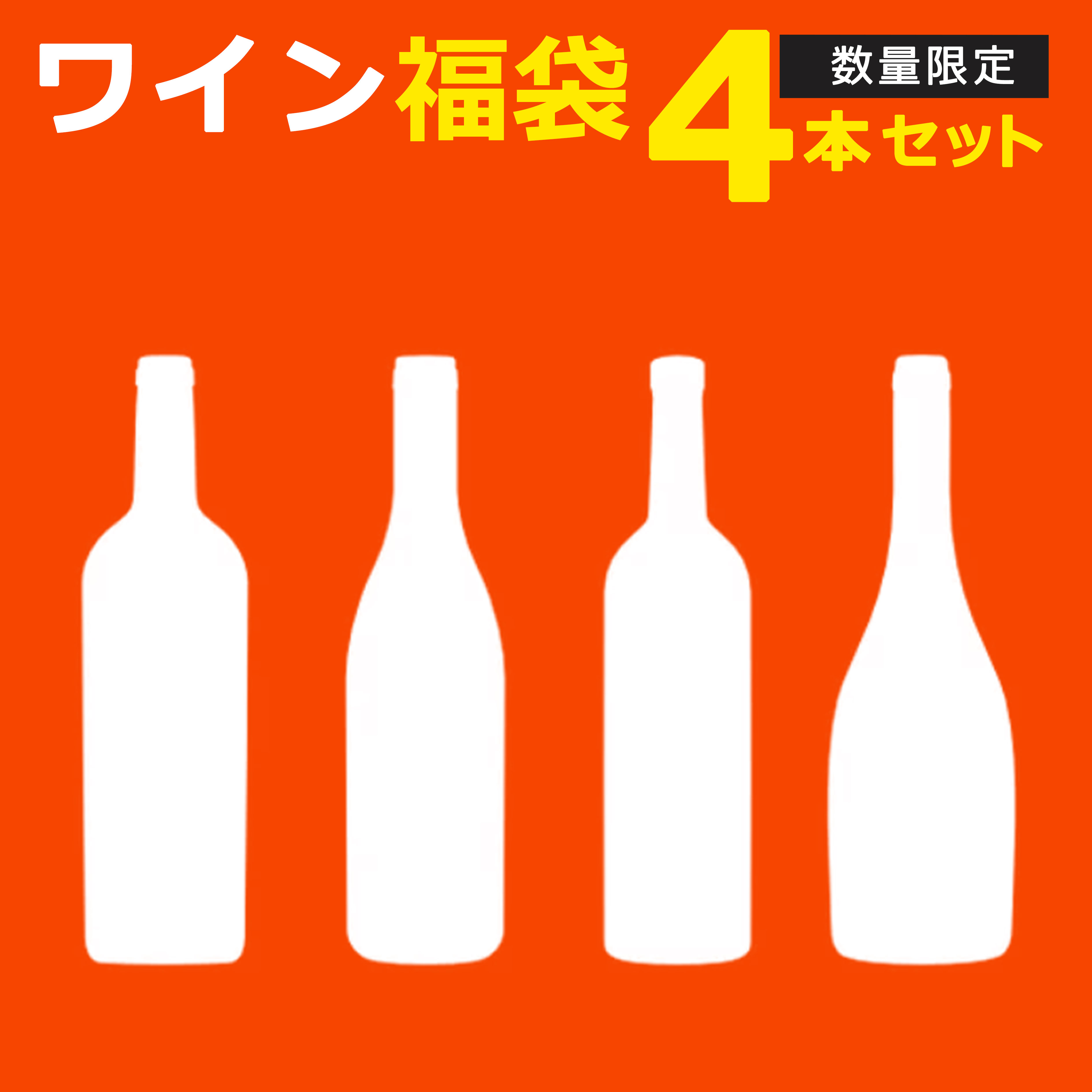 ワインセット お得な福袋 コスパ最高 4本セット 4本入り [訳あり ワイン wine 飲み比べ 詰め合わせ お試し 自宅用 デイリーワイン 赤ワイン 白ワイン ロゼワイン スパークリング 泡]