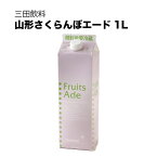 三田飲料 山形さくらんぼエード 紙パック 1L 1000ml × 12本[ケース販売] 送料無料(沖縄対象外) [三田飲料]