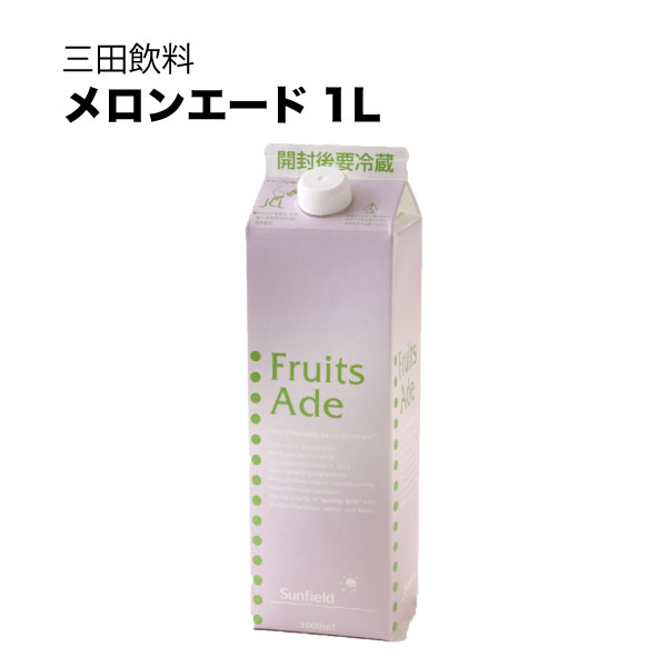 三田飲料 メロンエード 1L 1000ml × 12本[ケース販売] [三田飲料]