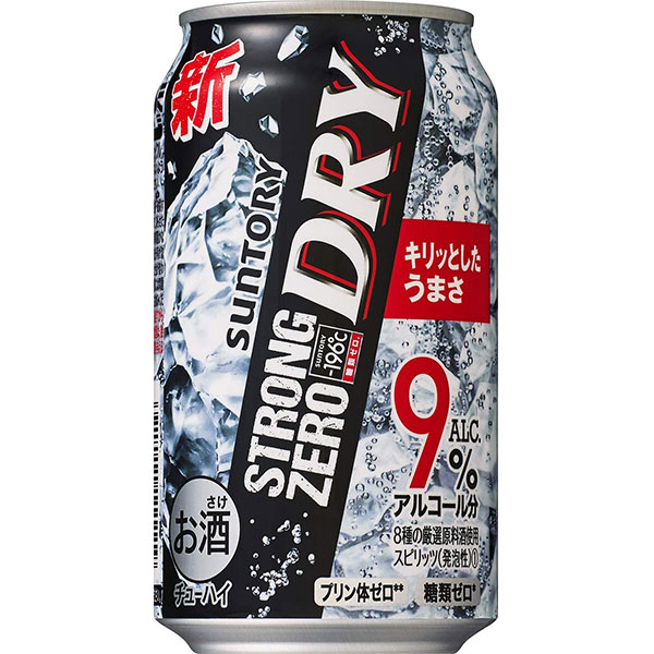 サントリー -196℃ ストロングゼロ ドライ 缶 350ml × 24本 送料無料(沖縄対象外) [ケース販売] [3ケースまで同梱可能][サントリー]