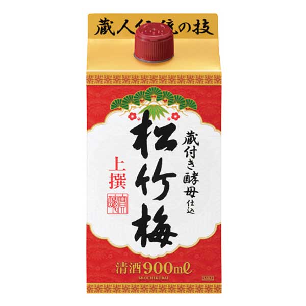 【ポイント3倍 7/15まで】上撰 松竹梅 サケパック 15度 [紙パック] 900ml × 6本 [ケース販売]送料無料(沖縄対象外)[宝酒造 日本 京都府] ギフト プレゼント 母の日 父の日 お中元
