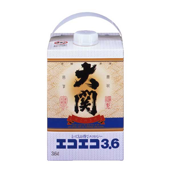 【おちょこ・とっくり付き】大関 エコエコパック 14度 [パック] 3L 3600ml × 2本 [ケース販売] [大関 淡麗 やや辛口 0020370]