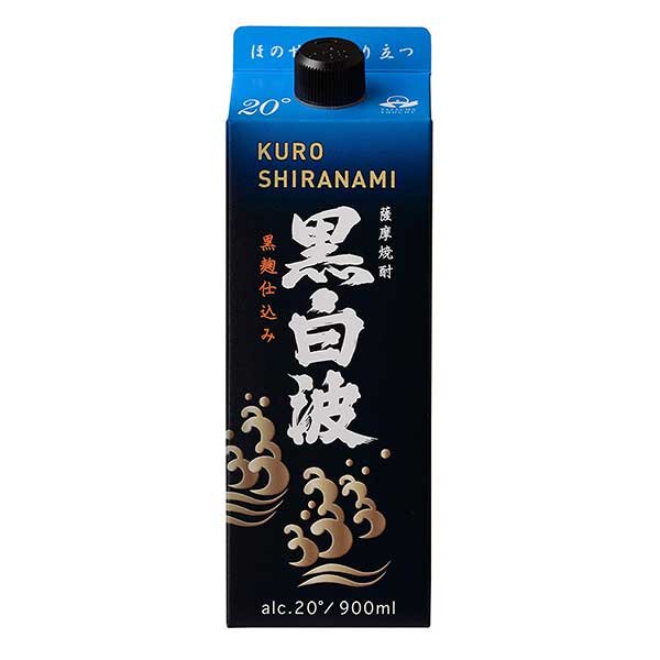 黒白波 スリム 芋 20度 [パック] 900ml × 6本 [ケース販売] 送料無料(沖縄対象外) [薩摩酒造 芋焼酎 鹿児島県]