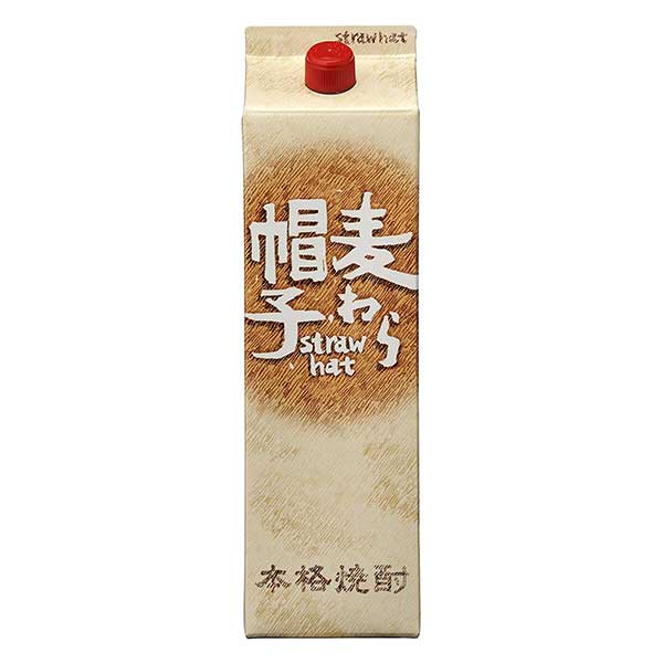 麦わら帽子 麦 25度 [パック] 1.8L 1800ml × 6本 [ケース販売] 送料無料(沖縄対象外) [薩摩酒造 麦焼酎 鹿児島県]