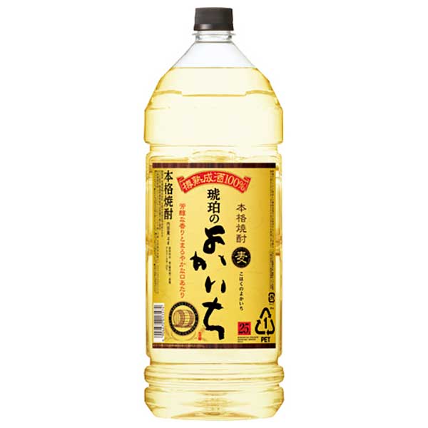 本格焼酎 琥珀のよかいち 麦 25度 [ペット] 4L 4000ml 4本 [ケース販売]送料無料 沖縄対象外 [宝酒造 日本 千葉県]