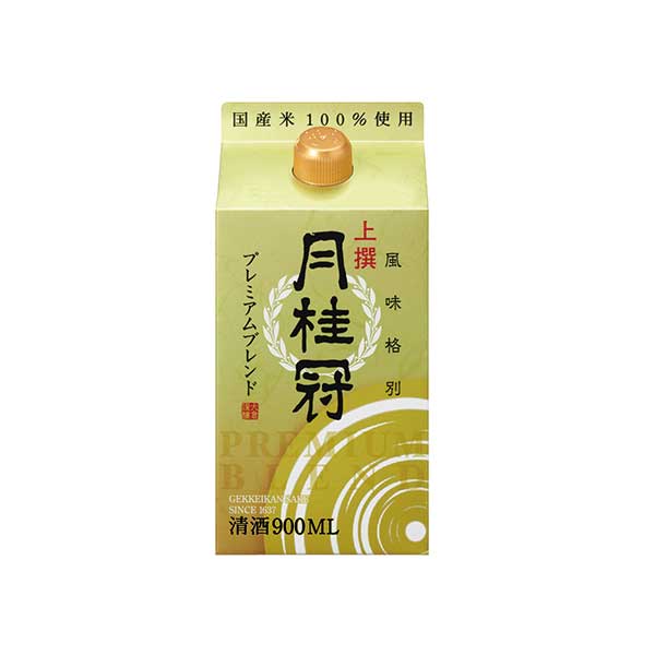 月桂冠 上撰さけ プレミアムブレンド [パック] 900ml x 6本[ケース販売] 送料無料(沖縄対象外)[月桂冠 日本 清酒 日本酒 15度 中口 普通]