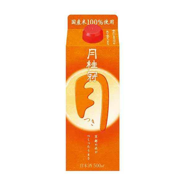 月桂冠 つき [パック] 500ml x 12本[ケース販売] 送料無料(沖縄対象外)[月桂冠 日本 清酒 日本酒 13度 中口 やや淡麗]