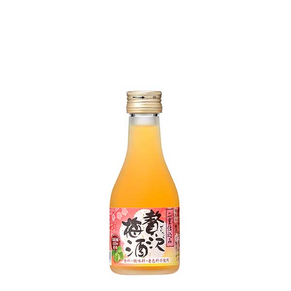 合同 贅沢梅酒 14度 [瓶] 180ml × 30本[ケース販売]送料無料(本州のみ)[合同酒精 オノエン リキュール(..