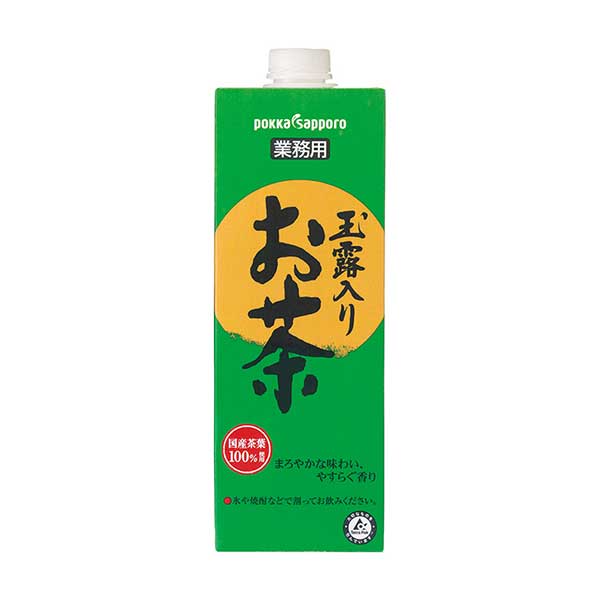 ポッカサッポロ 玉露入りお茶 業務用 紙パック 1L 1000ml x 6本 ケース販売 送料無料(沖縄対象外) 4ケースまで同梱可能 ポッカサッポロ 飲料 お茶 日本 JF17 ギフト プレゼント 敬老の日