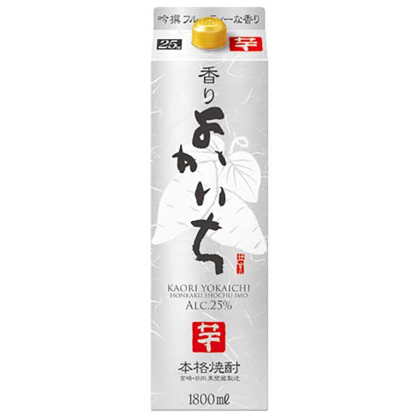 宝 本格焼酎香りよかいち 25度 芋 [パック] 1.8L 1800ml × 6本[ケース販売][宝酒造 Takara タカラ 焼酎 日本 芋焼酎 いも焼酎 乙類 01639] ギフト プレゼント 敬老の日 お歳暮 御歳暮
