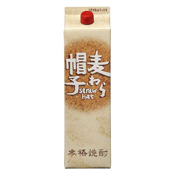 麦わら帽子 麦 25度 [パック] 1.8L 1800ml × 6本 [ケース販売] [薩摩酒造 日本 麦焼酎 むぎ焼酎 乙類 ..