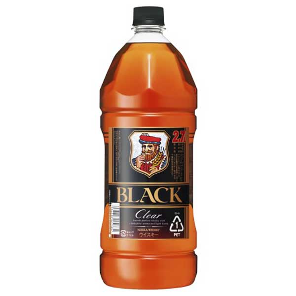 ブラックニッカクリア 37度 [PET] 2.7L 2700ml x 2本 送料無料(本州のみ) あす楽対応 [アサヒビール ニッカ ブレンデッドウイスキー 日本 43726] アサヒ ブラックニッカクリア ペットボトルギフト プレゼント 贈り物 お祝い 内祝い お返し 誕生日プレゼント 父の日 敬老の日