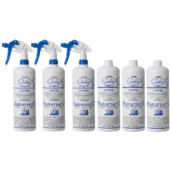 ドーバー パストリーゼ77 ヘッド付 1000ml × 3本 + 詰替 1L 1000ml × 3本[セット販売] 送料無料(本州のみ)[沖縄お届け不可] アルコール消毒液 防菌 消臭 ウィルス 掃除 除菌 抗菌 pasteuriser77 [ドーバー洋酒] ギフト プレゼント 敬老の日 お歳暮 御歳暮