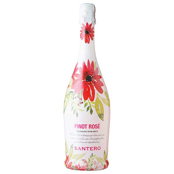 サンテロ ピノ ロゼ フラワーボトル 750ml 送料無料(本州のみ) [MT イタリア スパークリングワイン ピエモンテ 辛口 611670] ギフト プレゼント 敬老の日 お歳暮 御歳暮