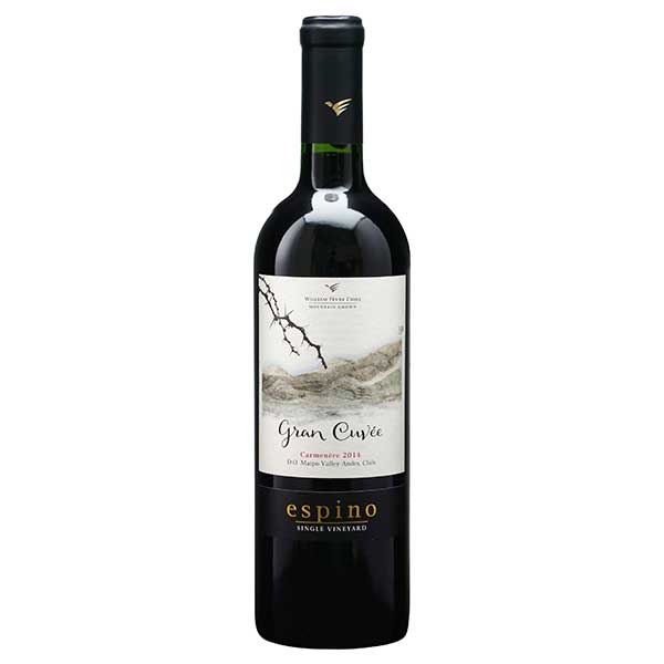 ビーニャ ウィリアム フェーヴル チリ エスピノ グラン キュヴェ カルムネール 750ml×12本[ケース販売] 送料無料(本州のみ)【メーカー直送】 [稲葉 チリ 赤ワイン マイポ ヴァレー フルボディ W077]ギフト プレゼント 贈り物 お祝い
