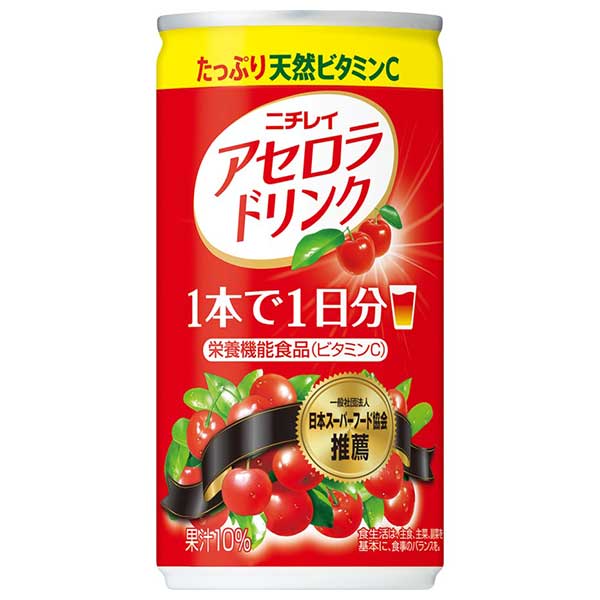 サントリー ニチレイ アセロラドリンク [缶] 190ml x 30本[ケース販売][サントリー SUNTORY 飲料 日本 果実飲料 FADCG] ギフト プレゼント 敬老の日 お歳暮 御歳暮