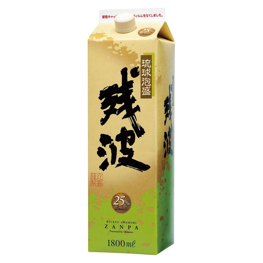 比嘉 残波 ホワイト 25度 [パック] 1.8L 1800ml x 12本[2ケース販売] 送料無料(沖縄対象外) [比嘉酒造 沖縄 泡盛]