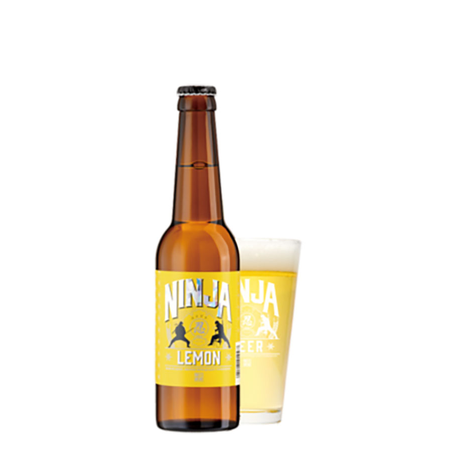 忍者 レモンビール 4度 [瓶] 330ml x 24本[ケース販売][NB 国産ビール 日本]