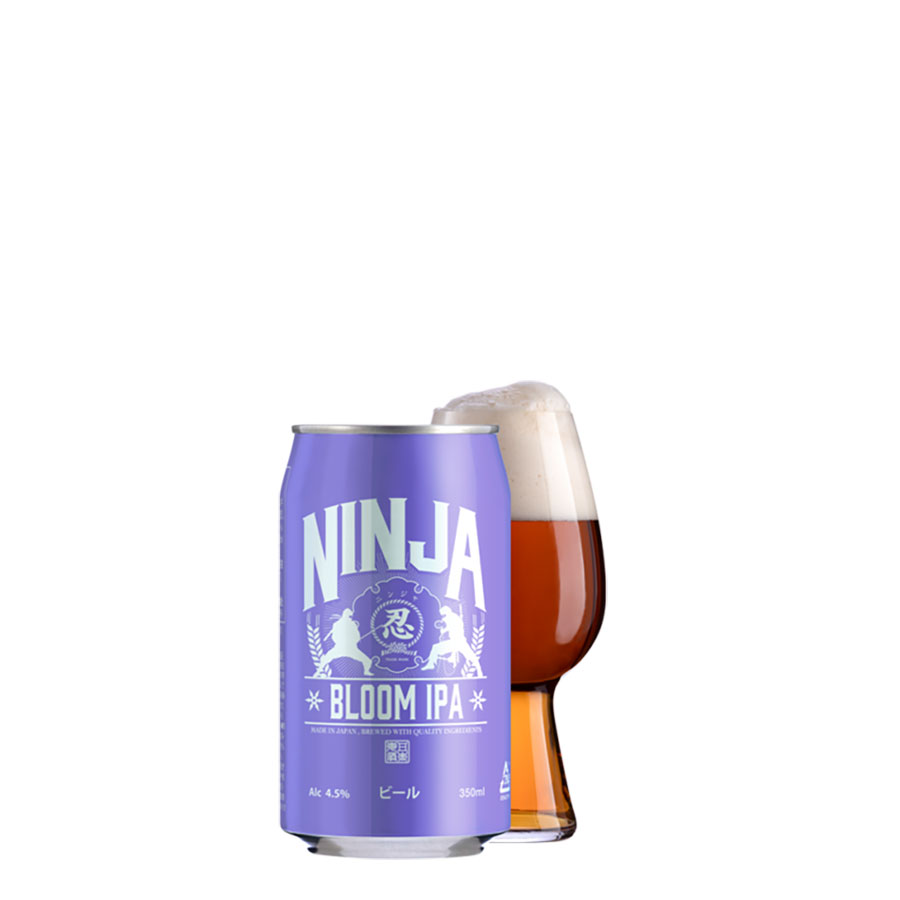 NINJA BLOOM IPA 忍者 ニンジャ ブルーム 5度 [缶] 350ml x 24本[ケース販売][NB 国産ビール 日本]
