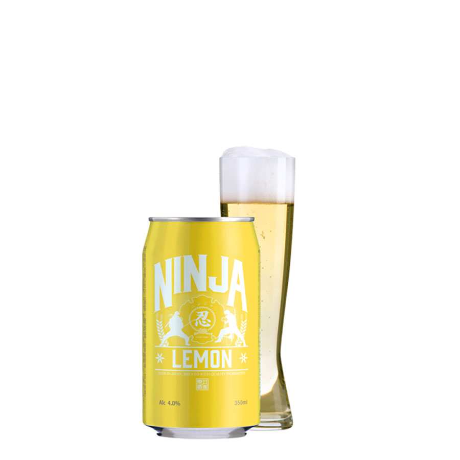 NINJA LEMON 忍者 ニンジャ レモン 4度 [缶] 350ml x 72本[3ケース販売] 送料無料(本州のみ) [NB 国産ビール 日本]